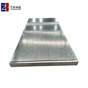 Hoja de acero de metal recubierto de zinc galvanizado Gi Gl dx51d Z275 Materiales de calibre 26 Hoja de acero galvanizado Precio de placa de hierro