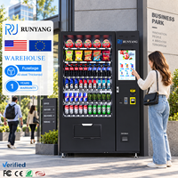 Distributeurs automatiques de monnaie RUNYANG personnalisés pour l'extérieur, pour articles de vente au détail, collations, aliments et boissons