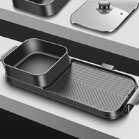 Les ensembles de batterie de cuisine commerciale portative avec le restaurant de fer de marmite électrique de grils de BBQ utilisent avantageusement le chariot mobile