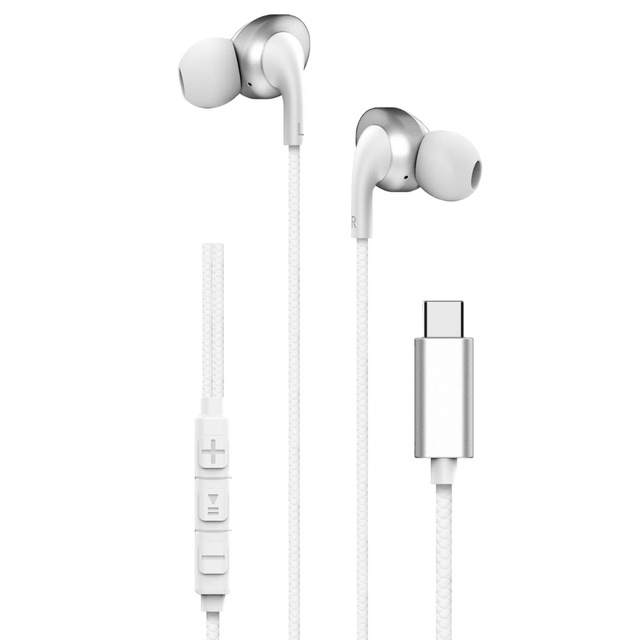 In-Ear Type-C Metal Wired Headphones Heavy Bass  Interface Stock Gaming Earphones for Mobile Phones Music Wired Earphones