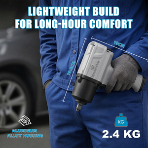 Llave de Impacto Neumática RONGPENG R916 de 1/2 Pulgada, de Aluminio, con Doble Martillo, para Reparación de Automóviles y Talleres de Neumáticos - Product Image 2