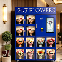Distributeur automatique de fleurs réfrigéré intelligent AIT avec paiement sans numéraire Nayax, certifié CE, fleuriste automatisé 24h/24 et 7j/7 pour les États-Unis et l'Europe