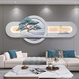 Décoration murale 3D moderne pour la maison, vente <span class=keywords><strong>en</strong></span> gros, <span class=keywords><strong>arbre</strong></span> tridimensionnel, design luxueux haut de gamme, peinture <span class=keywords><strong>en</strong></span> <span class=keywords><strong>relief</strong></span> dessinée à la main - Product Image 3