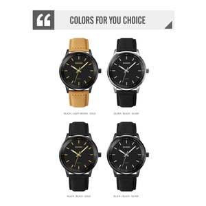 Reloj cronógrafo redondo para hombre, correa de cuero de lujo, reloj de cuarzo resistente al agua 30M, relojes al por mayor - Product Image 3