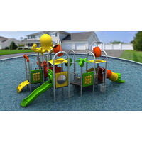 Ensemble de parc toboggan aquatique vibrant pour enfants jeu en plein air amusant exercice d'apprentissage et aventure amusante