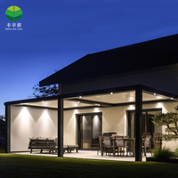 Nouveau système de persiennes de panneau solaire en aluminium pour l'extérieur du jardin Pergola de salle de solarium Pergola solaire avec onduleur solaire hybride