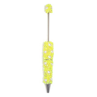 Stylo perlé coloré avec breloque cœur en perles et donut en peluche, présentoir en acrylique, kit de loisirs créatifs DIY, fournitures scolaires et de bureau pour étudiants