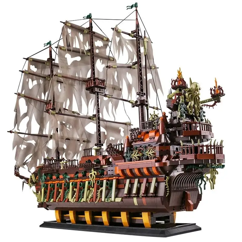 Mould King 13138 Flying Dutchman Ship building blocks toys DIY model boat children creative bricks