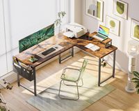 Bureau d'angle pour ordinateur, bureau de jeu pour la maison, bureau en forme de L