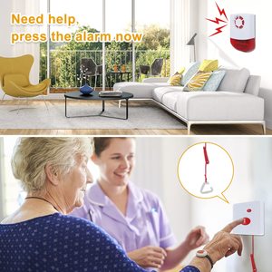 방수 병원 환자 스트랩 호출 무선 간호사 호출 시스템 풀 콜 노인 SOS 패닉 버튼 플라스틱 쉘 로프 - Product Image 4