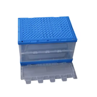 Boîtes de rangement pliables en plastique transparent avec couvercle pour déménagement et stockage