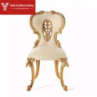 Table à manger en bois massif européenne, table à manger ronde, artisanat antique, table à manger et chaises classiques de palais français