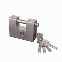 FEIHUAN Cadenas en acier robuste de haute sécurité en forme de D avec clé pour portes de garage, conteneurs, abris de jardin, entrepôts