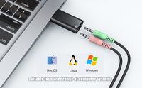 USB auf 3,5mm Klinke Audio-Adapter USB-A auf Aux-Adapter Externe Stereo-Soundkarte