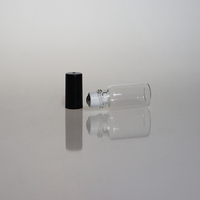 Bouteille de parfum en verre ambré à bille mini bouteille d'huile essentielle à bille roulante 1ml 2ml 3ml 5ml 10ml bouteille à bille roulante en acier