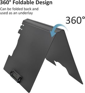 Porte-documents A4 avec double clip métallique, en PP, pliable, avec porte-stylo, pour bureau, école, salle <span class=keywords><strong>de</strong></span> classe - Product Image 4