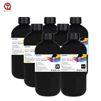 Encre de production UV DTF CMYKWV, Film AB, Encre UV DTF pour logo cristal, Encre UV DTF pour étiquette, Encre UV DTF pour vernis flexible, Encre UV DTF pour cristal dur, Encre éco-solvant pour imprimante UV DTF