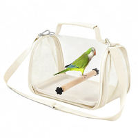Sac à dos pour oiseaux durable, transparent, en maille, écologique, respirant et léger, sac personnalisé avec support et plateau pour perroquet, pigeon, reptile