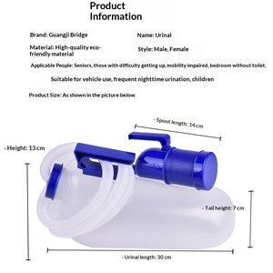 Humanized Design Waist Back Groove Fit Spine Curve Comfort Close Wearing For Senior Bedridden Disabled Male Urinal - Product Image 4