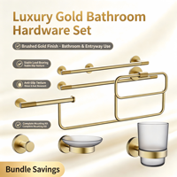 Kit de quincaillerie de salle de bain multi-finitions (porte-serviettes/crochet/porte-vaisselle/porte-gobelet), fournitures pour entrepreneurs pour villa