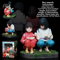 Figurine de collection Chihiro et Haku Studio Ghibli en PVC, modèle d'anime, pour exposition, monde bidimensionnel assis