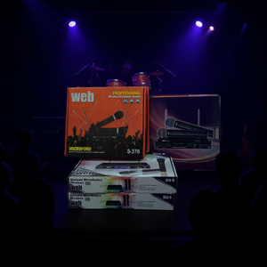 Web <b>Wireless</b> Microphone System S 376 Professional Dual Channel With <b>Receiver</b> And Two Handheld Mics For Live Performance - Product Image 3