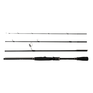 Canna da Pesca per Bass in Carbonio 24T in 4 Pezzi con Guide in Ceramica, Impugnatura in EVA, Azione Lenta, Porta Mulinello Fuji, Custodia Semi-Rigida - Product Image 1
