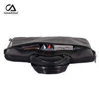 Tas Laptop Kulit Multifungsi untuk Pria, Kantong Laptop Anti Air dengan Pegangan untuk Macbook Thinkpad