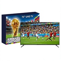 Televisor Inteligente 4K de 75 Pulgadas al por Mayor, Android 13/14, Google TV, OEM, LED, DVB-T2 S2 ATSC, Fábrica Profesional