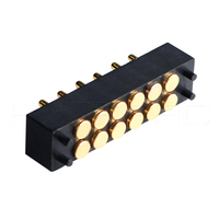 Conector Pogo Pin HYTEPRO C712 Chapado en Oro de 12 Pines con Resorte para Drones, Robots, Dispositivos Médicos y de Salud