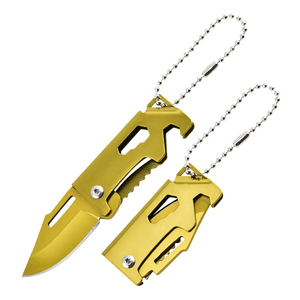Cuchillo Plegable Multifuncional de Acero Inoxidable HL 3Cr13 con Llavero, Diseño Mini para Camping - Personalizable OEM/ODM - Product Image 1