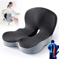 Coussin de siège de voiture en mousse à mémoire de forme avec support dorsal confortable, antidérapant, en velours noir, respectueux de la peau, écologique et lavable pour voitures