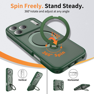 Étui de téléphone magnétique 18N Strong N50 360 ° Support de téléphone rotatif antichoc avec recharge sans fil, personnalisation du logo, fabricant - Product Image 3