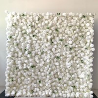 Panel de Pared de Tela de Alta Calidad con Diseño de Rosas Modernas en Color Blanco, 8 pies, para Bodas, Graduaciones, Halloween, Día de la Madre, Navidad