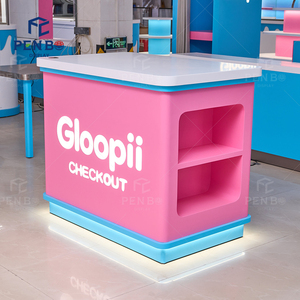 ชั้นวางสินค้าบูติกแบบกำหนดเองได้ ทนทาน พร้อมไฟ LED สำหรับร้านขายสไลม์ อาหาร และขนม - Product Image 5