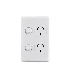 Good Quality Low Price SAA Australian Double Power Point Wall Socket Light Switch Manufacturers Suppliers