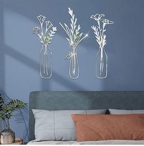 Autocollant Mural 3D Créatif en Acrylique Effet Miroir pour Décoration de Vase, Peinture Murale pour Salon avec Adhésif - Product Image 5