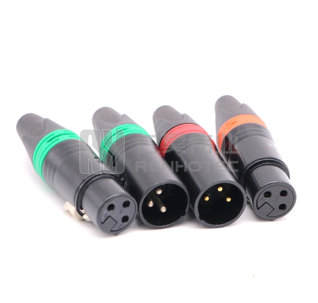 Mini 4pin XLR to XLR Connector Cable Audio 3 4 5 6 7 Pin Chassis Socket