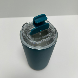 Vaso Térmico de Acero Inoxidable Mate de 12 oz, con Logotipo Personalizado, Aislado al Vacío, para Viajes, Café, con Tapa Abatible, para Auto, Oficina, Aire Libre - Product Image 2