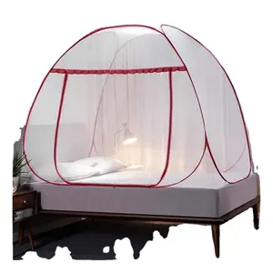 Tenda Jaring Nyamuk Sembul Kualitas Tinggi untuk Tempat Tidur Desain Lipat Anti Gigitan Nyamuk dengan Bagian Bawah Penuh untuk Perjalanan Lipat Kelambu