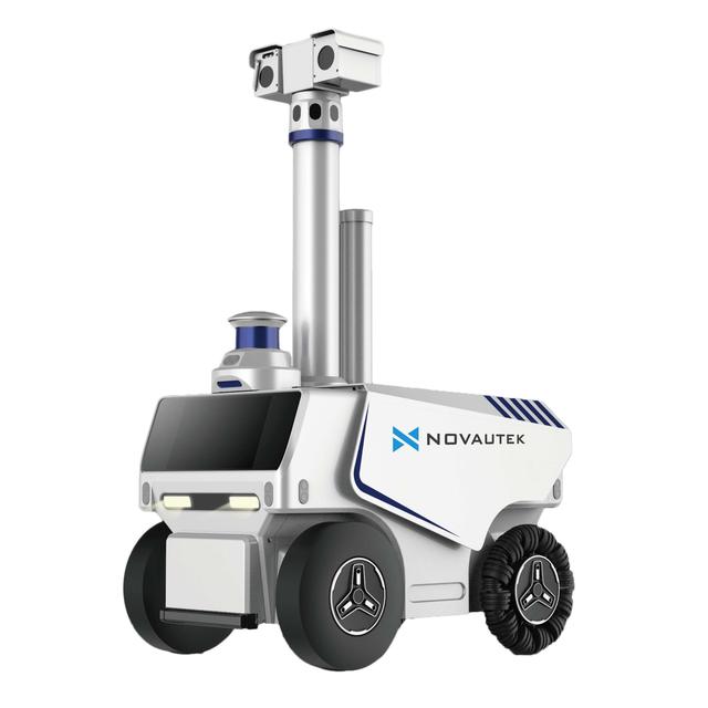 Novautek SECURITY ROBOT-S2 Intelligent Robotic Guard Security Patrol Robot Indoor/Outdoor Use IPX5 Rated Armed Protect Humans
