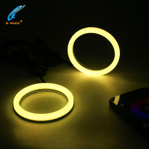 Feux de positionnement dynamiques Angel Eyes <span class=keywords><strong>RGB</strong></span> compatibles en coton pour voiture, accessoires de feux séquentiels - Product Image 5