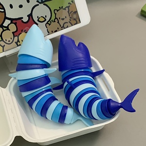 Popolare oceano decompressione arcobaleno squalo delfino giocattolo educativo di plastica Caterpillar scienza giocattolo per bambini divertente lumaca - Product Image 3