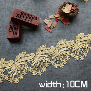 Nhà Máy Bán Buôn Chất Lượng Cao May Long Lanh Vàng Bạc Kim Loại Sợi Trang Trí Thêu Ren Trim Cho May Mặc - Product Image 5