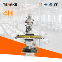 Fraiseuse universelle à tourelle TENAKS Shandong, modèle 4H, fraiseuse verticale manuelle légère avec broche R8, 380V/220V