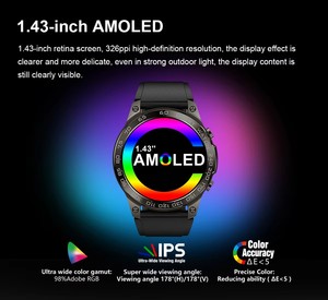 Reloj deportivo DM50 Moda 1,43 pulgadas AMOLED HD Pantalla táctil completa BT Llamada Oxígeno en sangre Monitoreo del ritmo cardíaco NFC Reloj inteligente <span class=keywords><strong>2022</strong></span> - Product Image 6