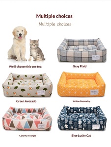 Cama Cuadrada para Perros y Gatos con Estampado Creativo de Aguacate, Universal para las Cuatro Estaciones, Desmontable y Lavable, Envío Directo - Product Image 1
