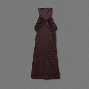 Robe longue sans bretelles Kimshein SB3766, style simple et élégant, robe de soirée formelle, robe à volants, pour banquets, tenue décontractée quotidienne - Product Image 6