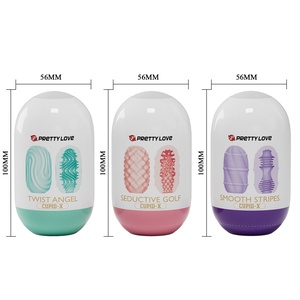 Godemiché masculin à ventouse, jouet sexuel de poche, œufs de masturbation double face utilisables pour hommes, manchon pénien (rouge, violet, vert) - Product Image 5
