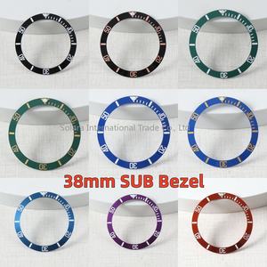 Insert de lunette de montre 38 mm en céramique/aluminium pour Submariner <span class=keywords><strong>Seiko</strong></span> <span class=keywords><strong>Mods</strong></span> pour GMT Yacht-master NH35 Accessoires de montre Anneau de lunette - Product Image 2